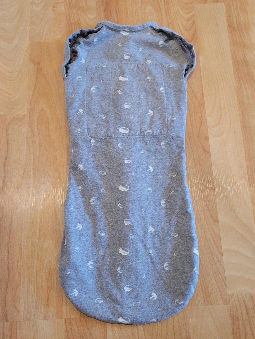 Baby Sleep Sack Swaddle in Gray with Dot Pattern